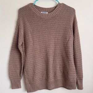 Old Navy Tan Crew Neck Sweater Cozy Knit Timeless